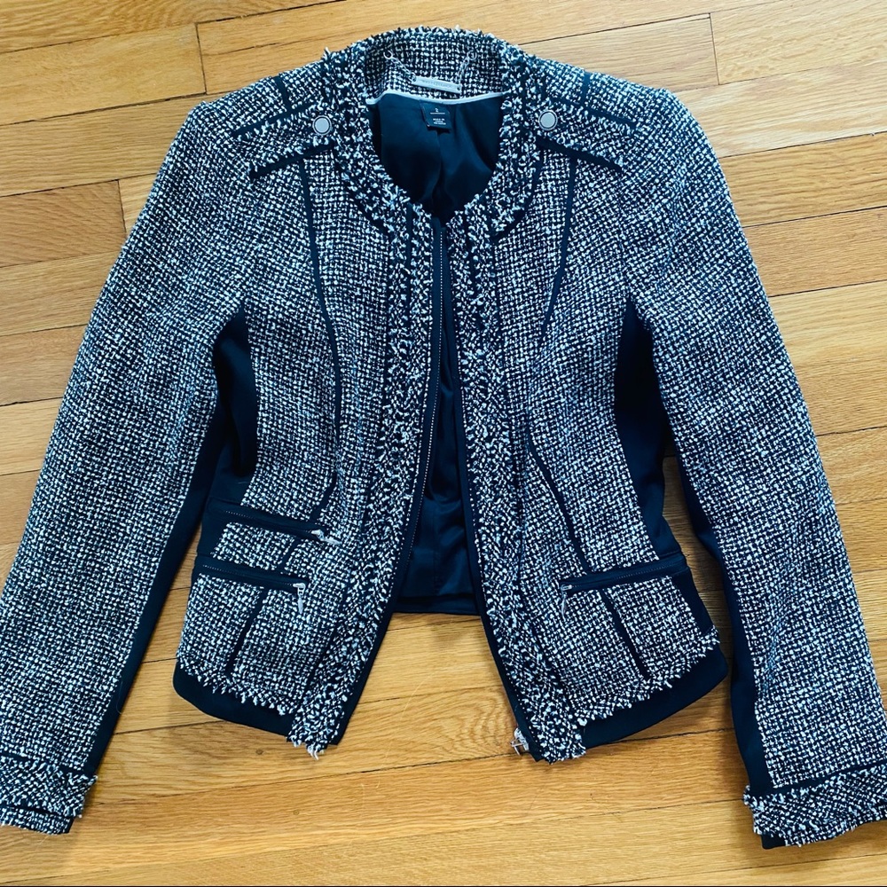 White House Black Market Tweed Blazer Size 2